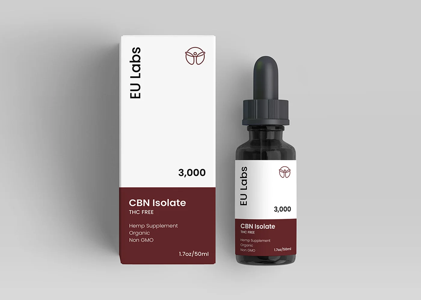 Front of a 50ml CBN oil bottle, 3000mg cannabinol